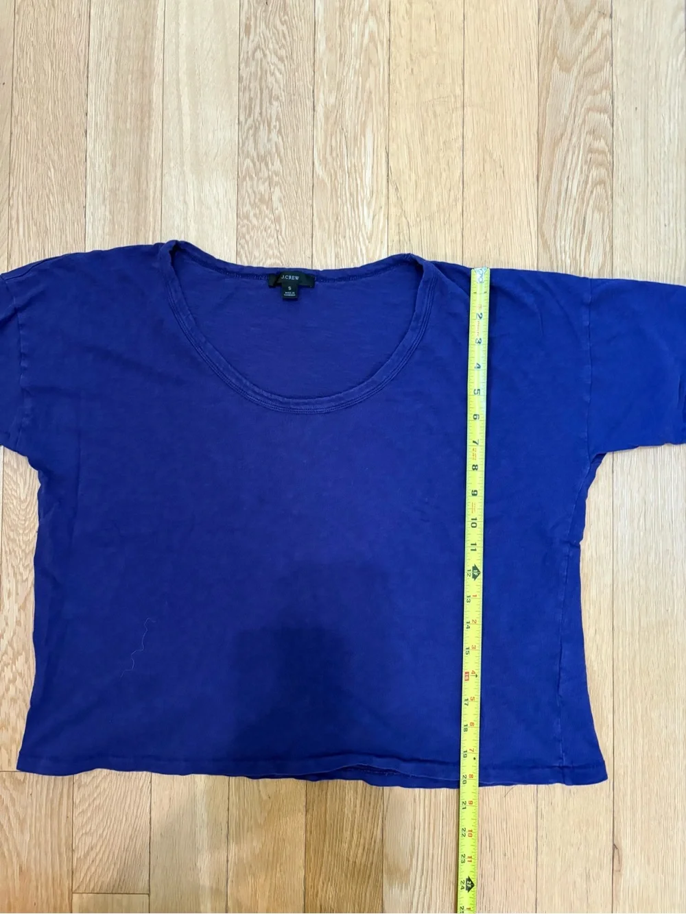 J.Crew Deep Violet Slub Cotton Scoopneck Tee Shirt S